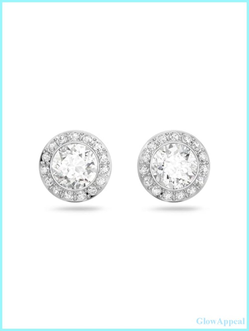 Swarovski Crystal Angelic Stud Earrings Rhodium Plated